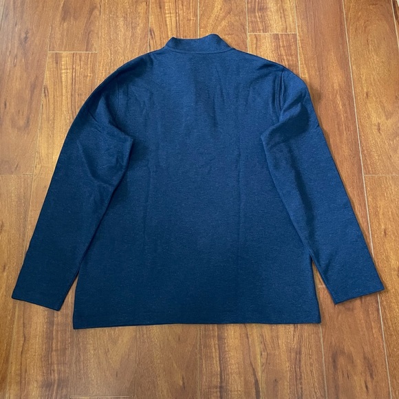 CALVIN KLEIN Long Sleeve Shirt Large Speckled Blue NWT - Picture 5 of 13